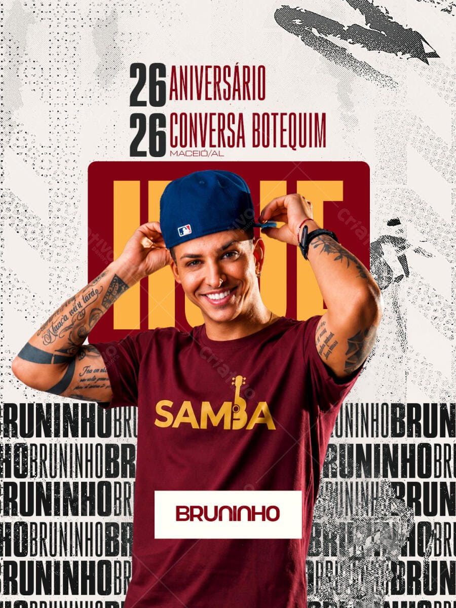 Post Instagram Aniversário Conversa Botequim PSD Editável