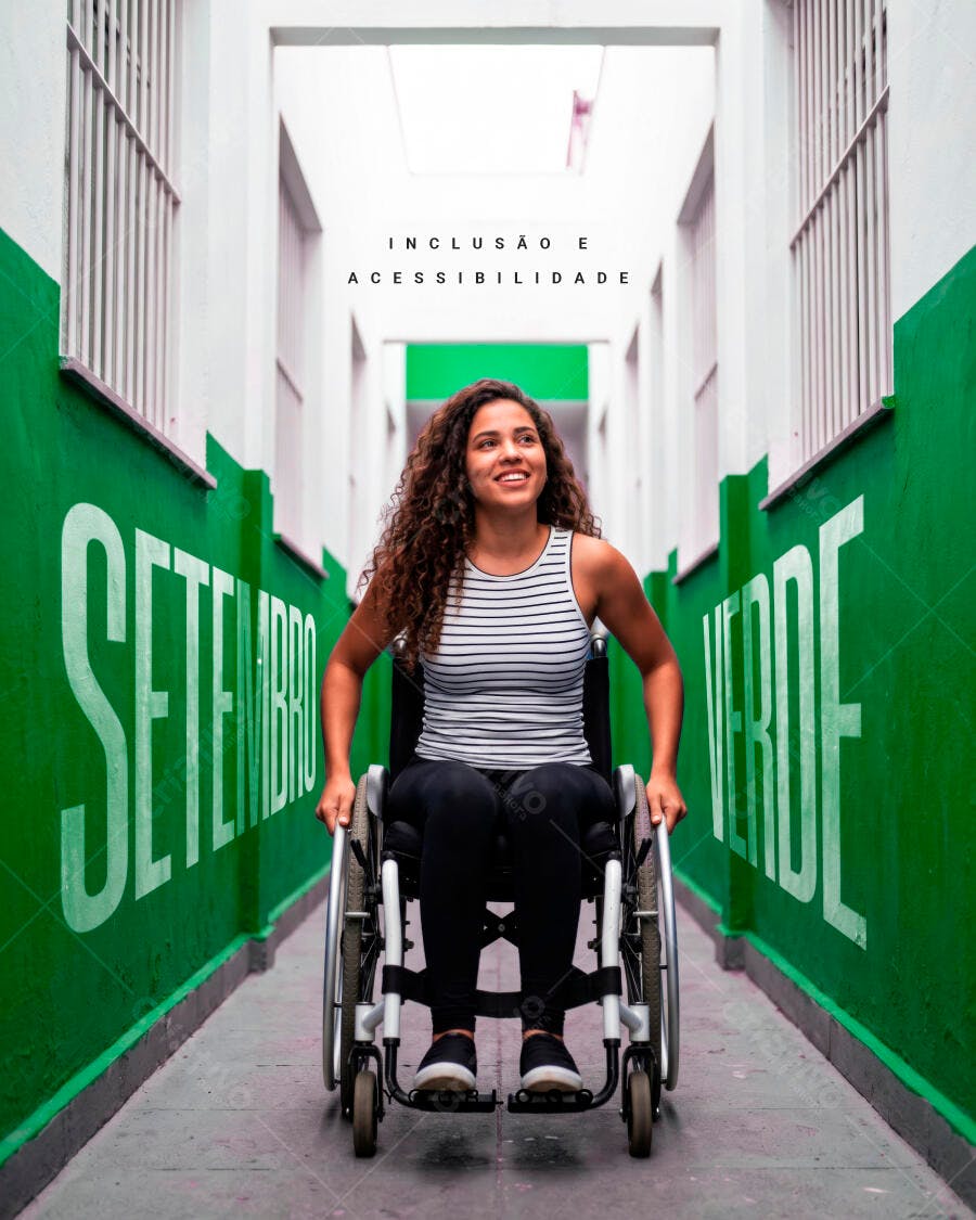 Post Instagram Setembro Verde Inclusão Acessibilidade PSD Editável