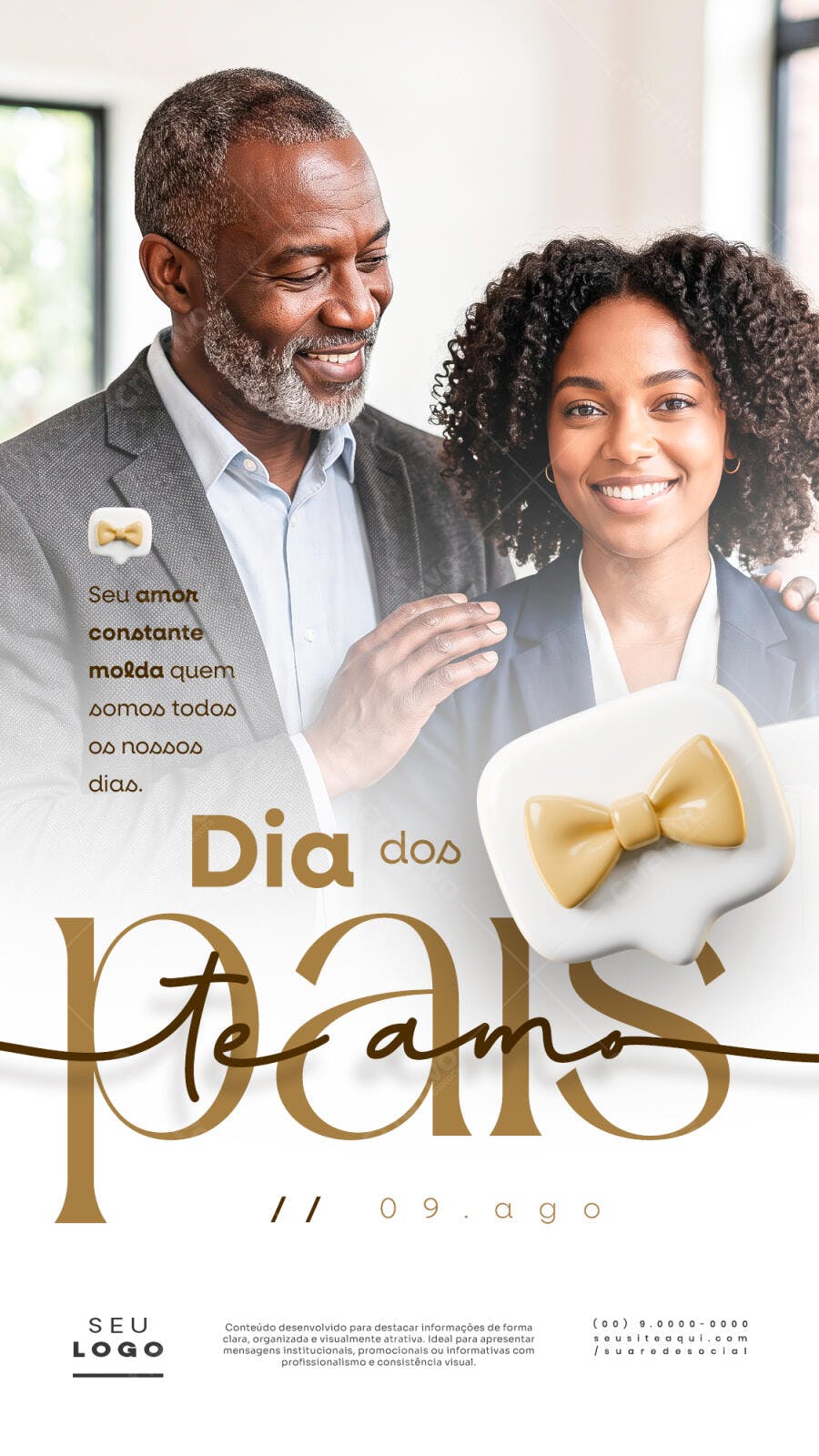 Story Dia dos Pais Agosto Presentes PSD Editável