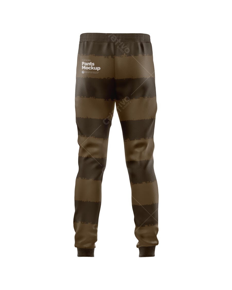 Mockup Calça Moletom Masculina Frente Fundo Branco Editável
