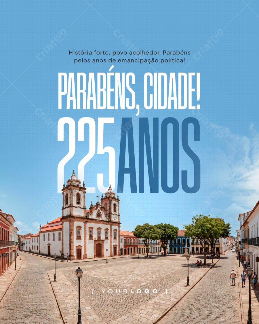 Post Instagram Aniversário Cidade Emancipação Política PSD Editável
