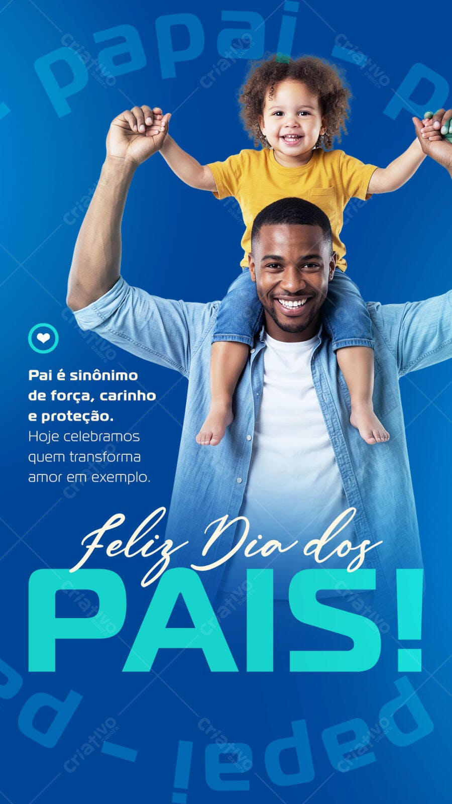 Post Instagram Dia dos Pais Agosto PSD Editável
