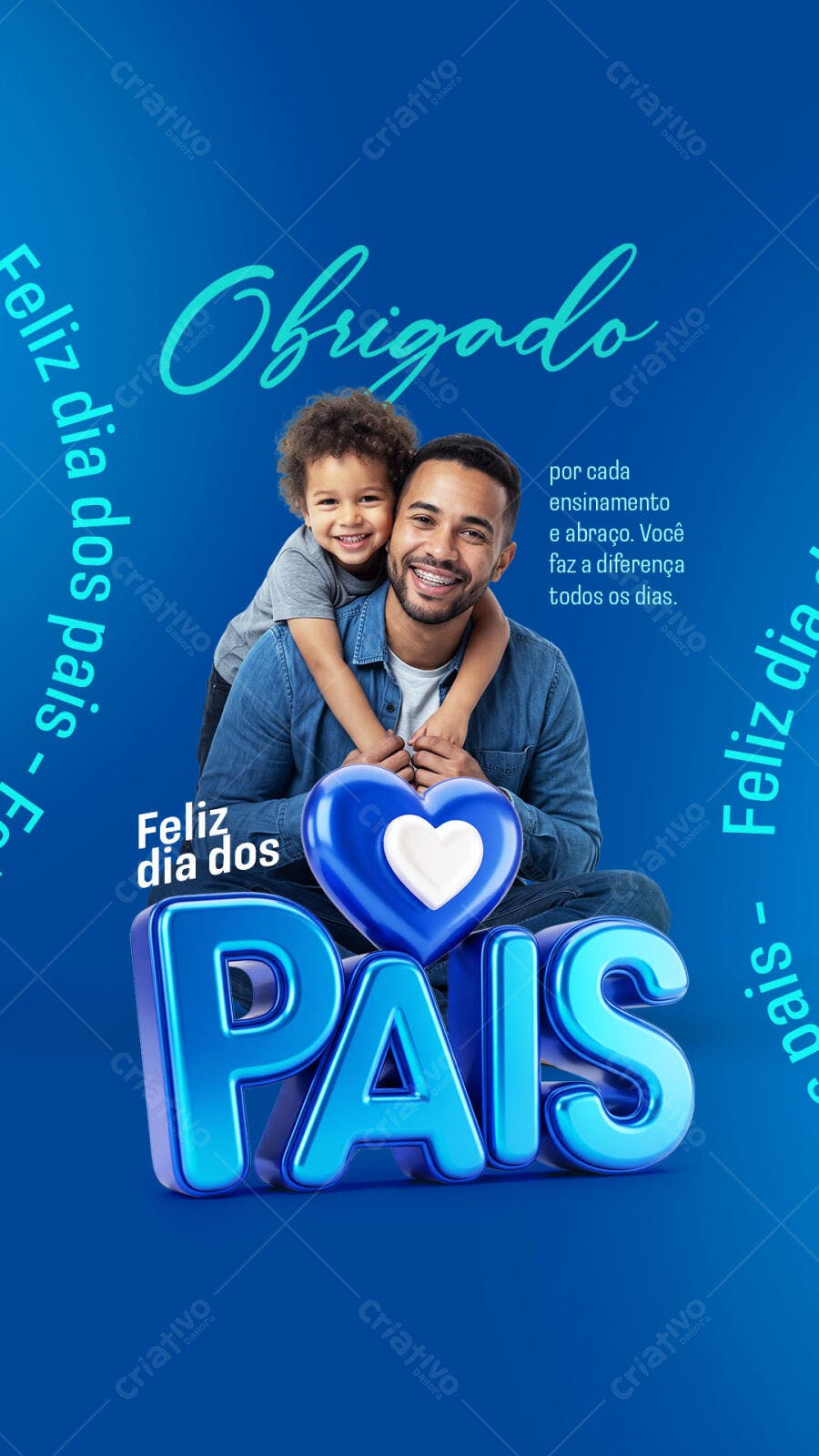 Post Instagram Dia dos Pais Agosto PSD Editável