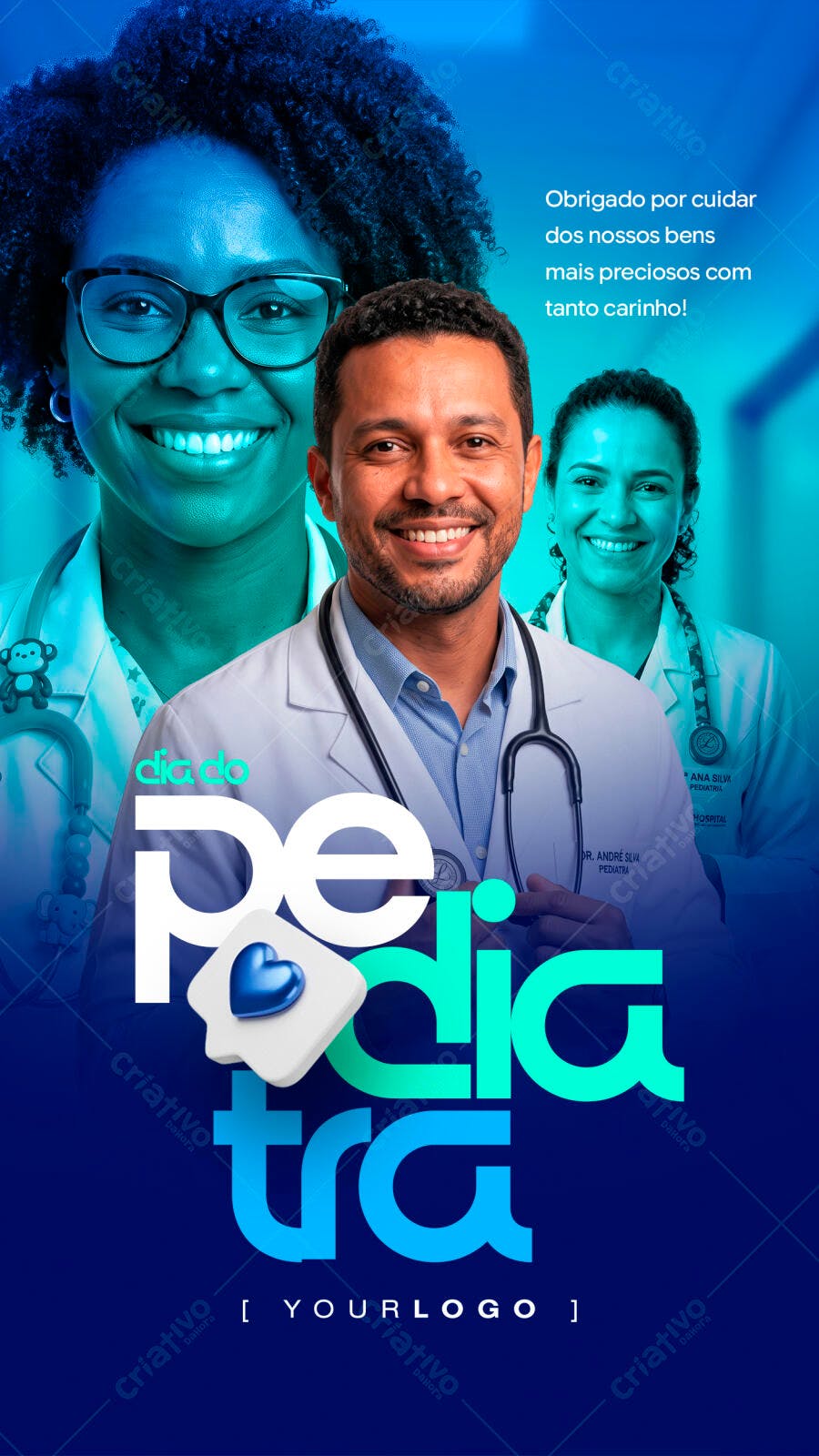 Story Dia do Pediatra Clínica Médica PSD Editável
