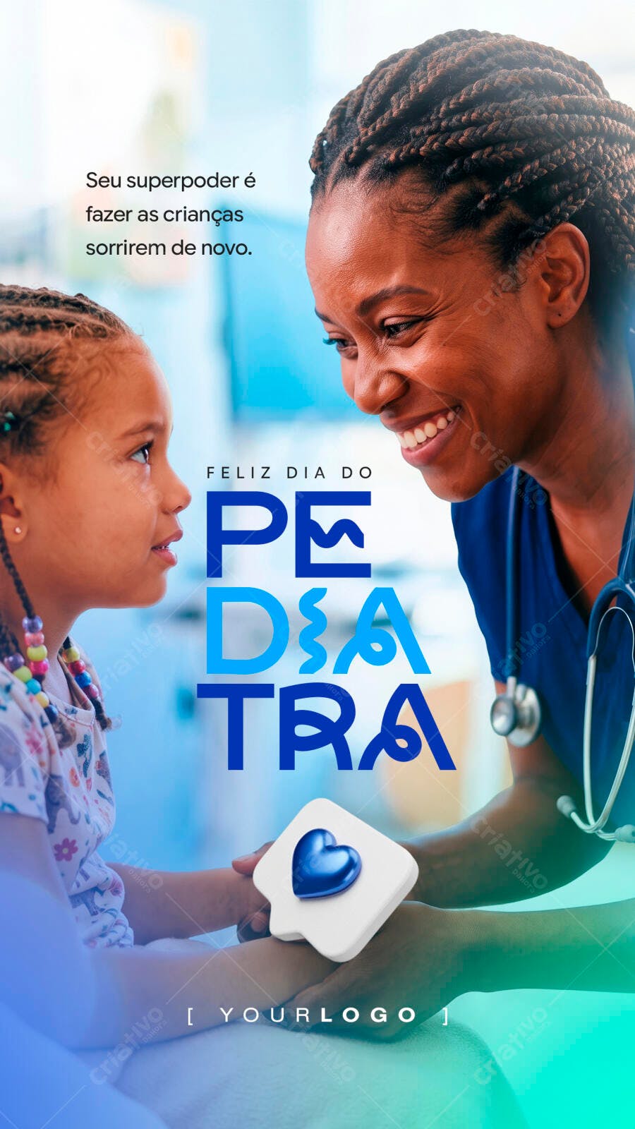Story Dia do Pediatra Clínica Médica PSD Editável