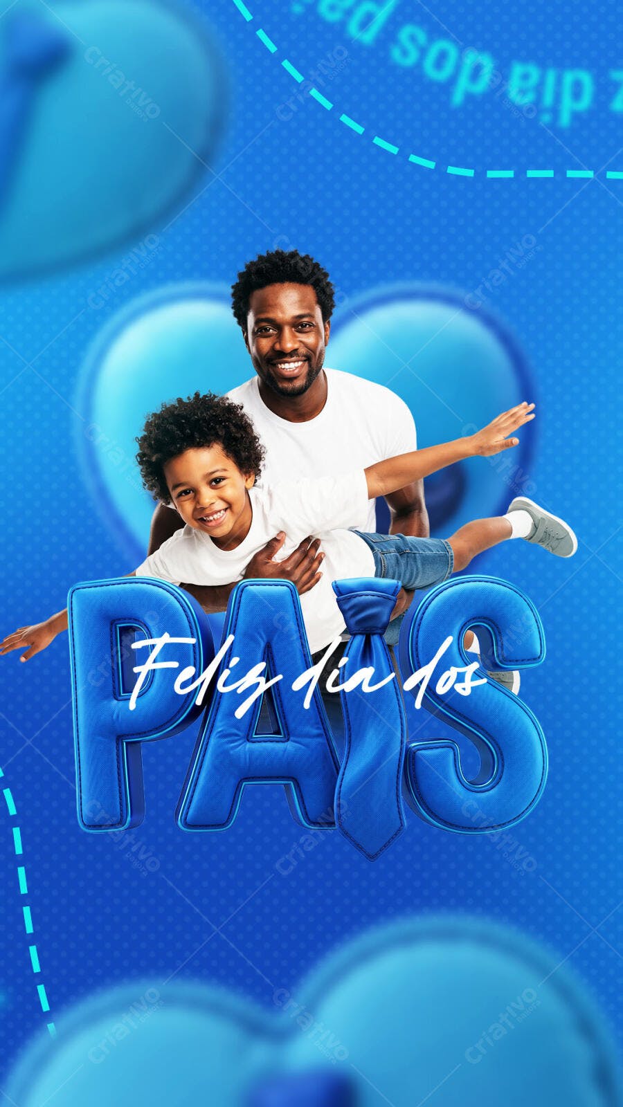 Story Dia dos Pais Agosto Azul PSD Editável