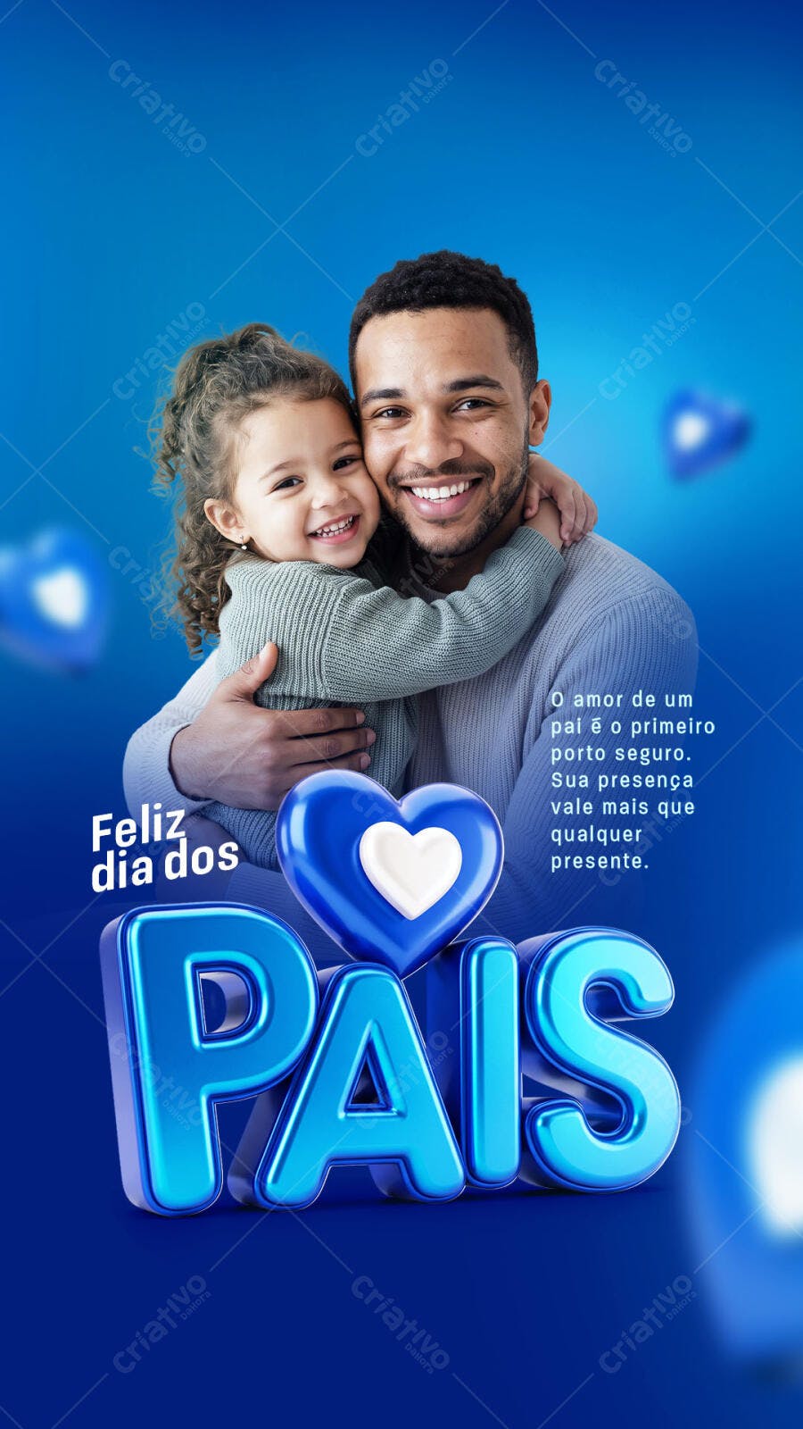 Story Dia dos Pais Agosto Azul PSD Editável