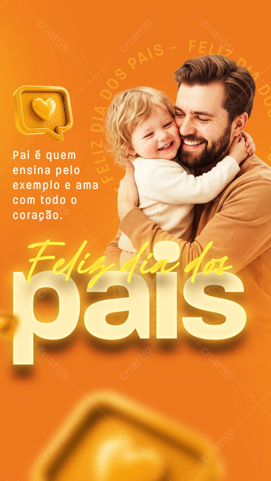 Story Dia dos Pais Agosto Família PSD Editável