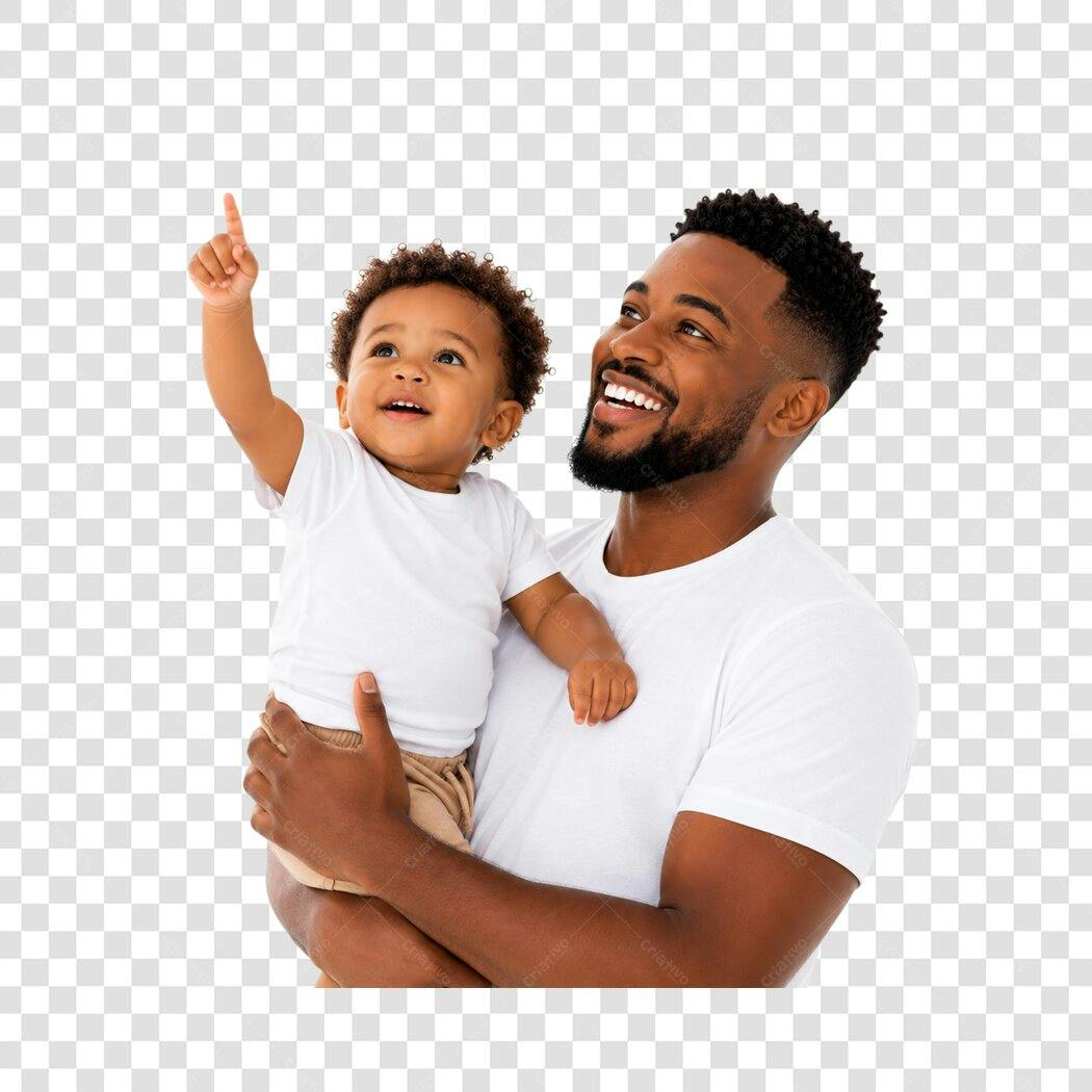 Foto Recortada Pai e Filho Dia dos Pais Agosto PNG Fundo Transparente