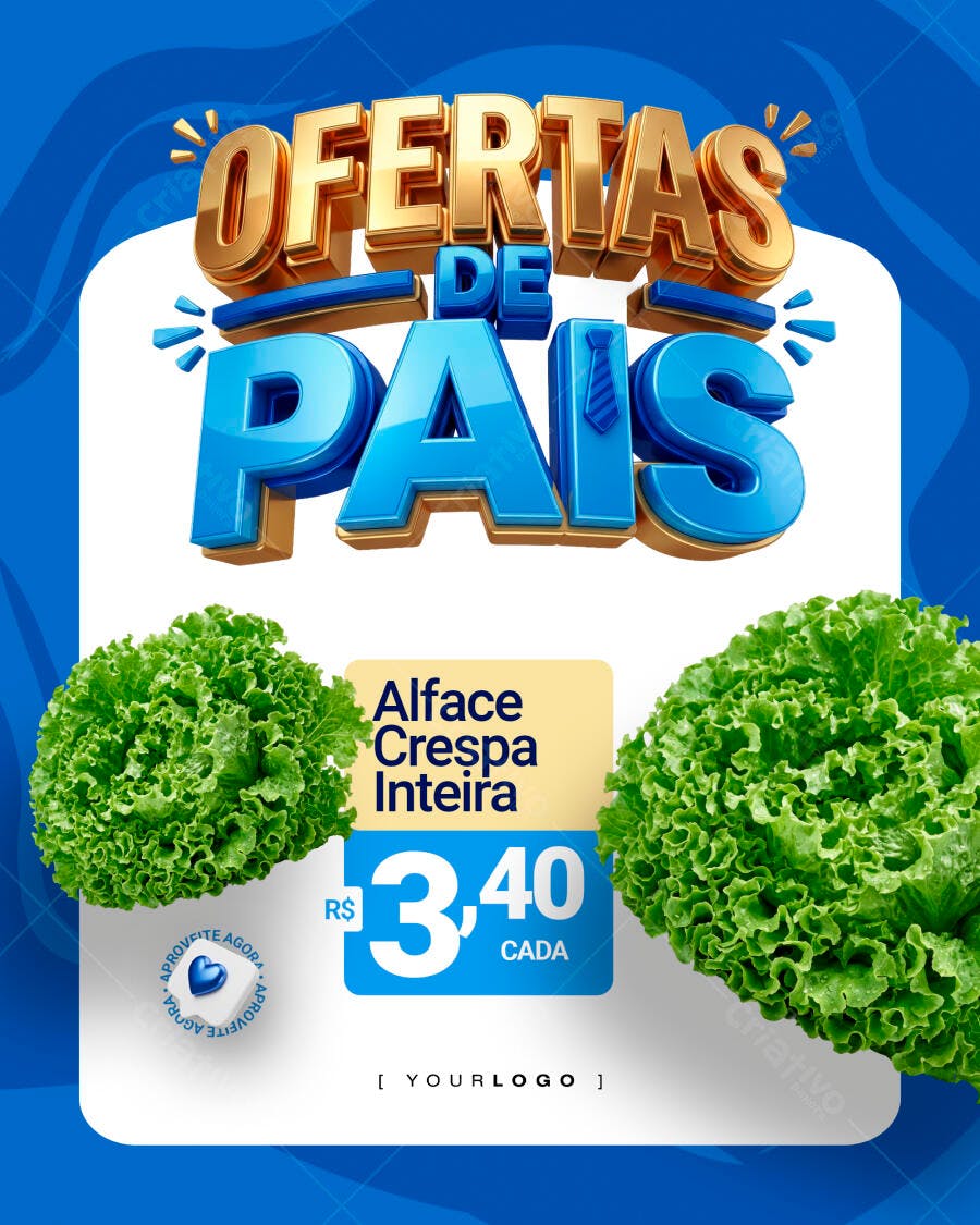 Post Instagram Dia dos Pais Supermercado PSD Editável