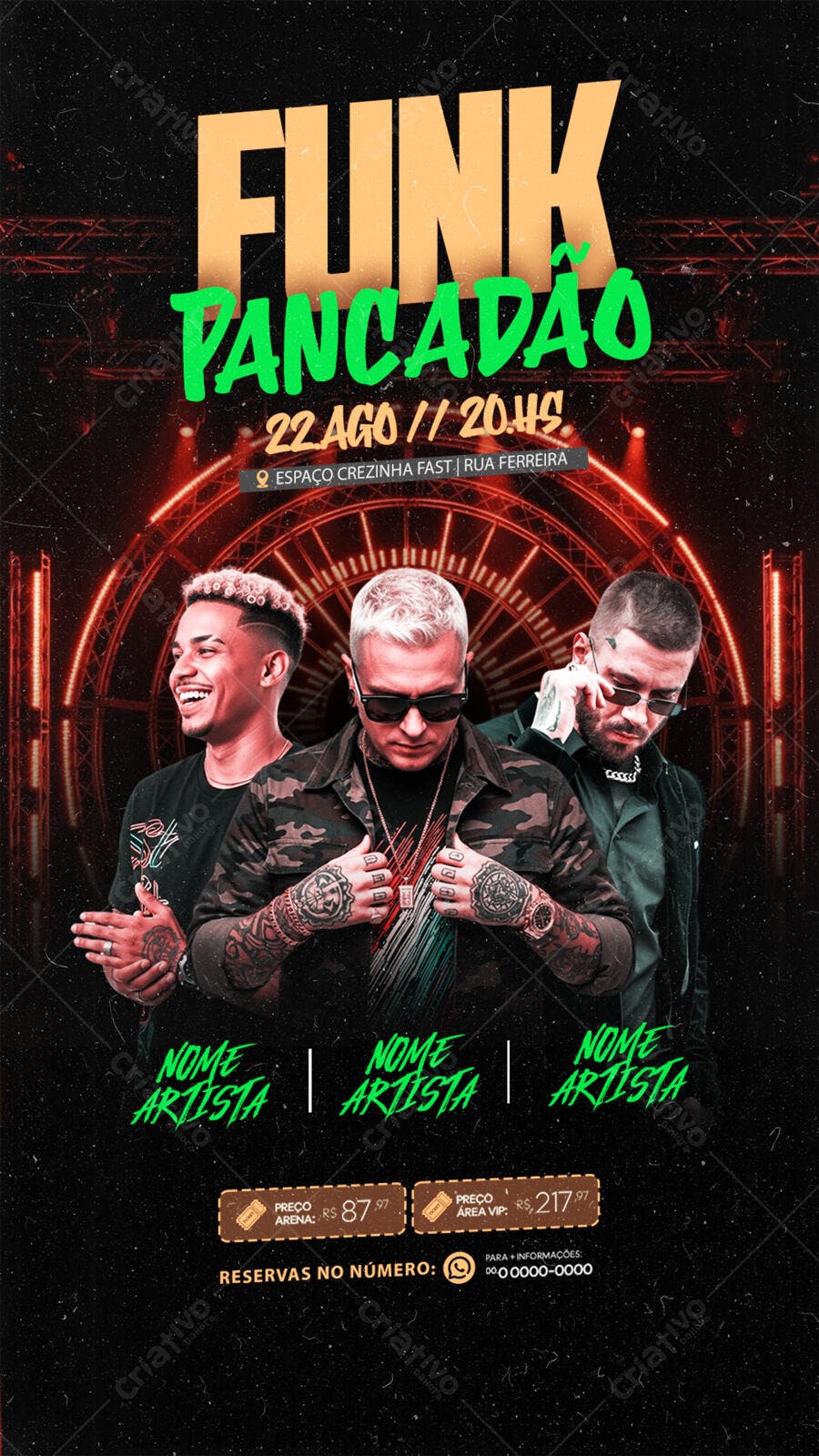Story Instagram Funk Pancadão Festa PSD Editável
