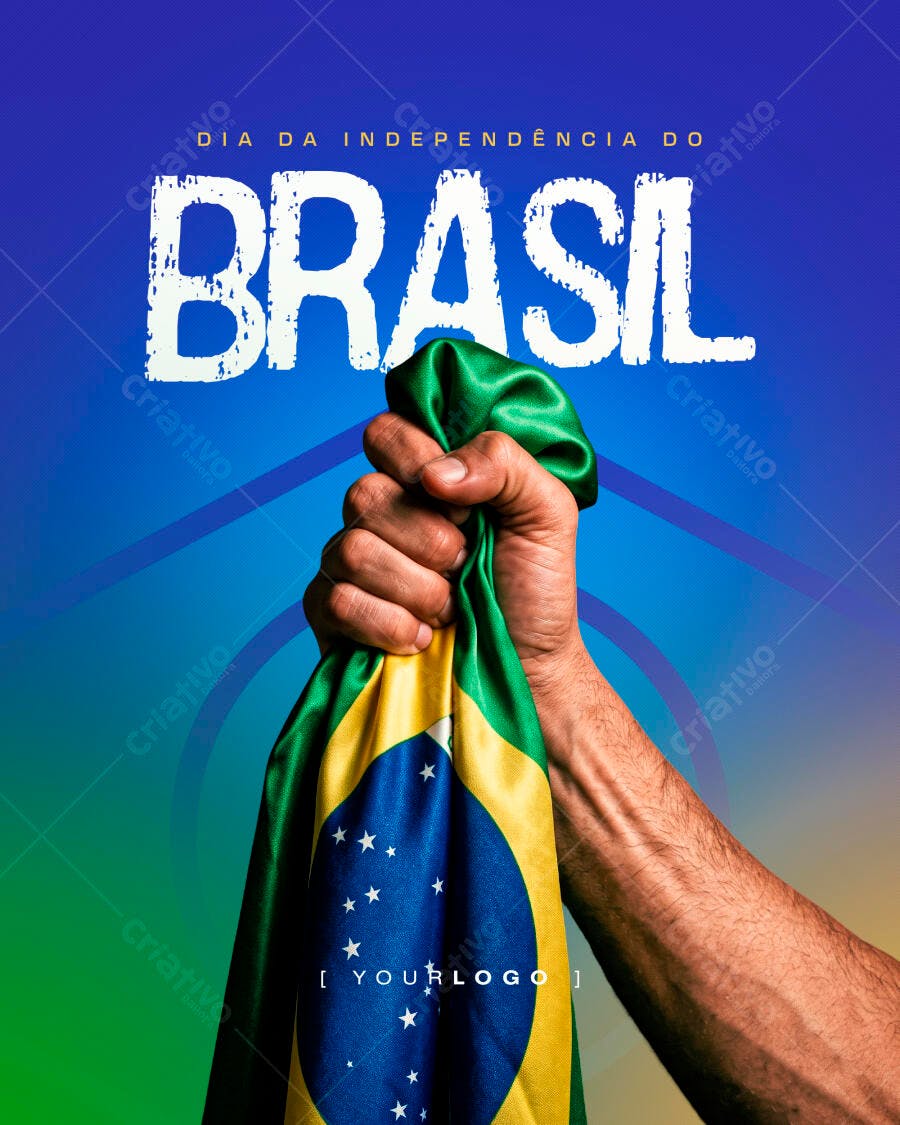 Post Dia da Independência do Brasil 7 de Setembro PSD Editável