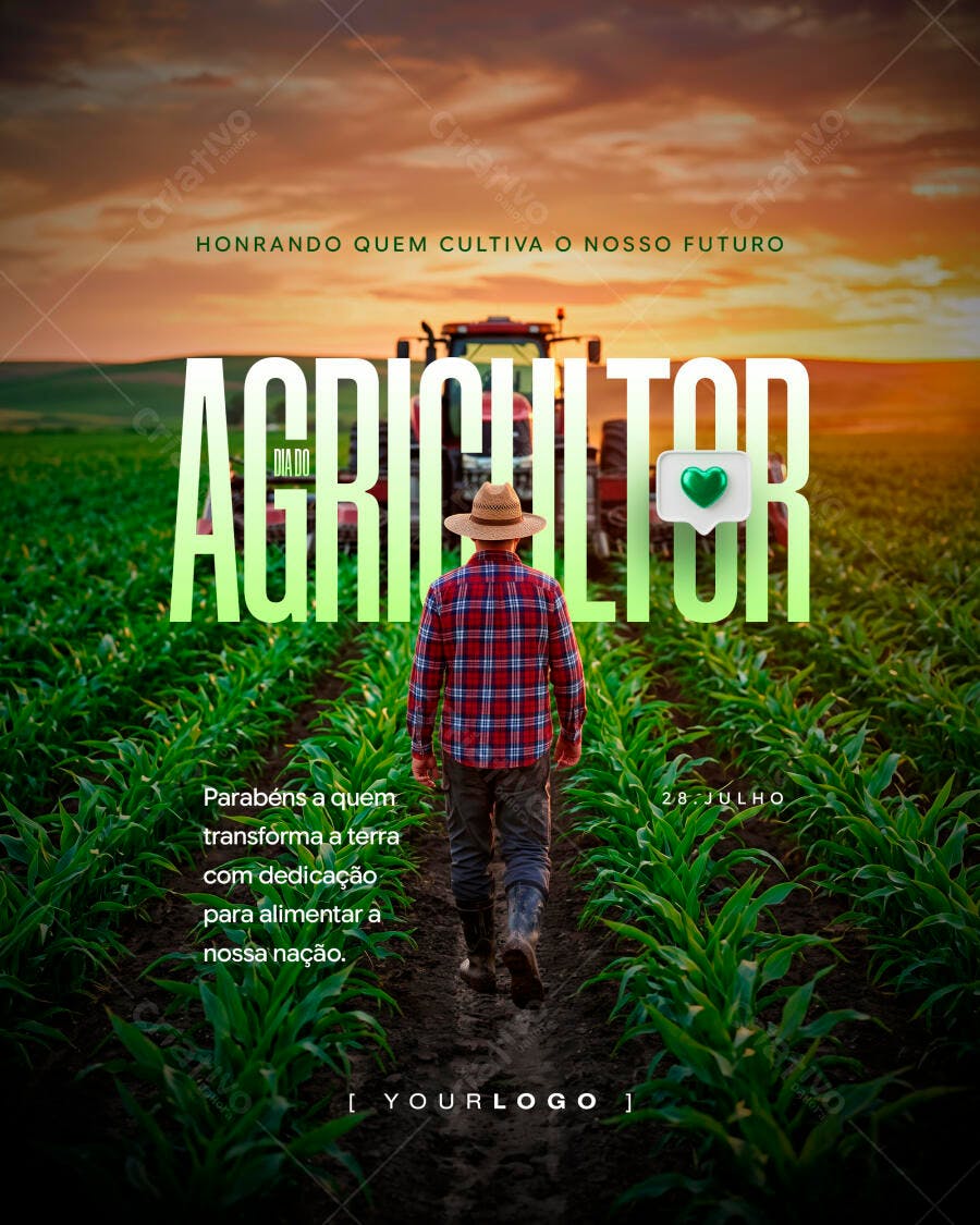 Post Dia do Agricultor 28 de Julho PSD Editável