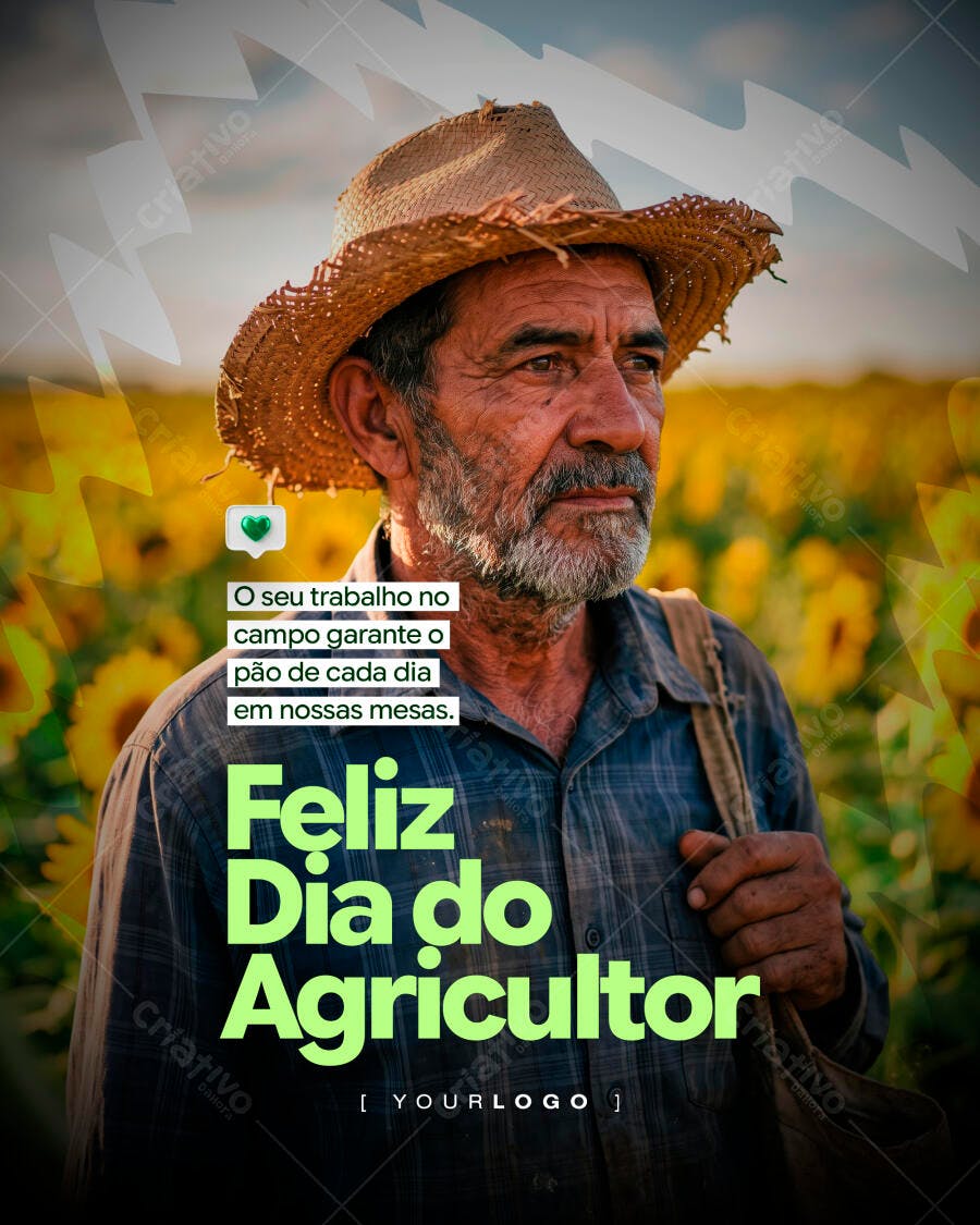 Post Dia do Agricultor Julho PSD Editável
