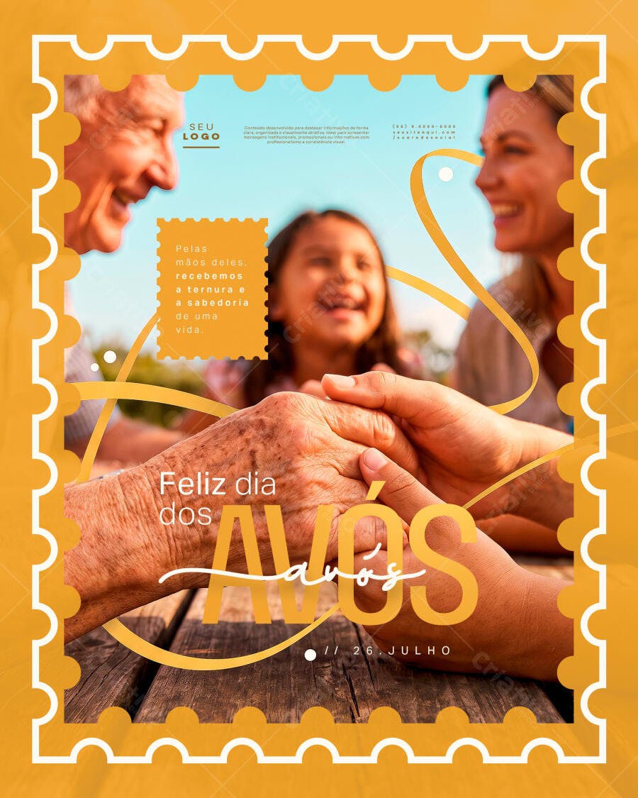 Post Dia dos Avós 26 de Julho Família PSD Editável