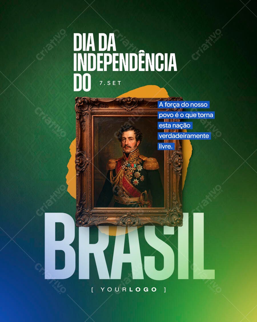 Post Instagram Dia da Independência 7 de Setembro PSD Editável