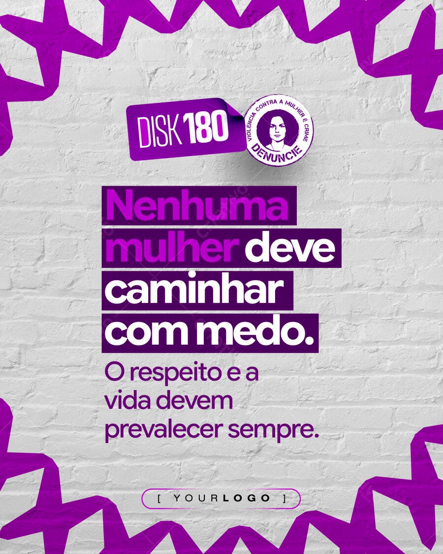 Post Instagram Dia Internacional da Mulher 8 de Março PSD Editável