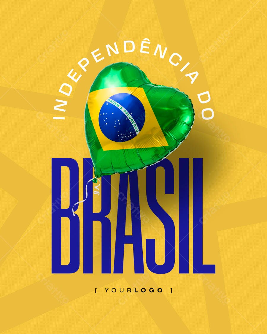 Post Instagram Independência do Brasil 7 de Setembro PSD Editável