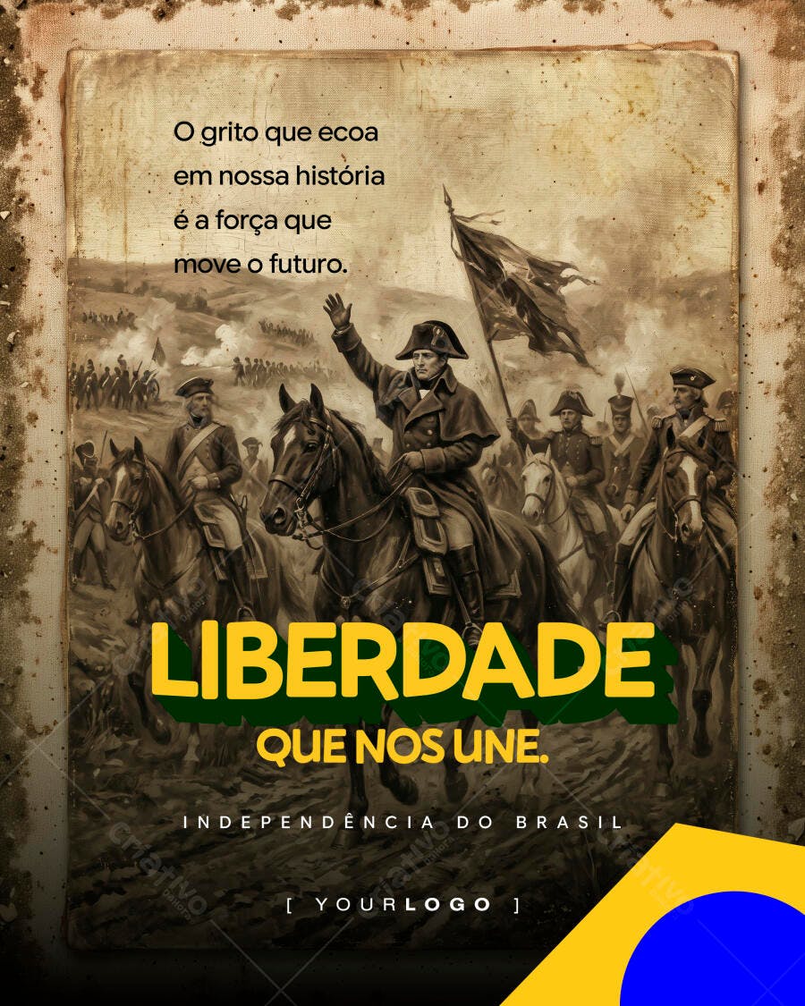 Post Instagram Independência do Brasil 7 de Setembro PSD Editável