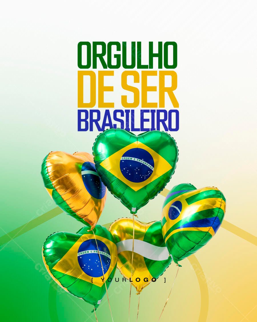 Post Instagram Orgulho de Ser Brasileiro PSD Editável