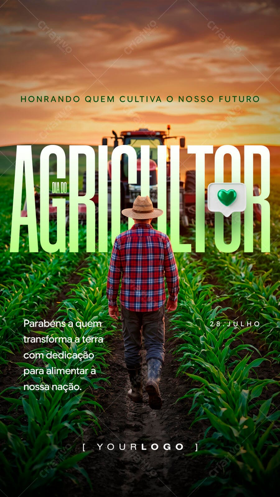 Story Dia do Agricultor 28 de Julho PSD Editável