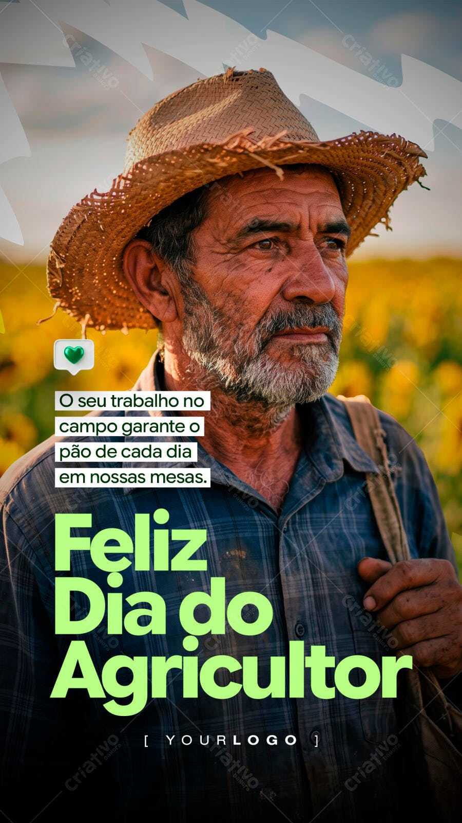 Story Dia do Agricultor Agosto PSD Editável