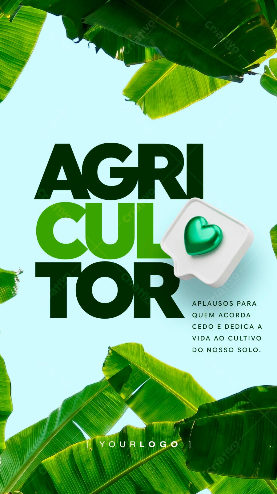 Story Dia do Agricultor Agronegócio PSD Editável