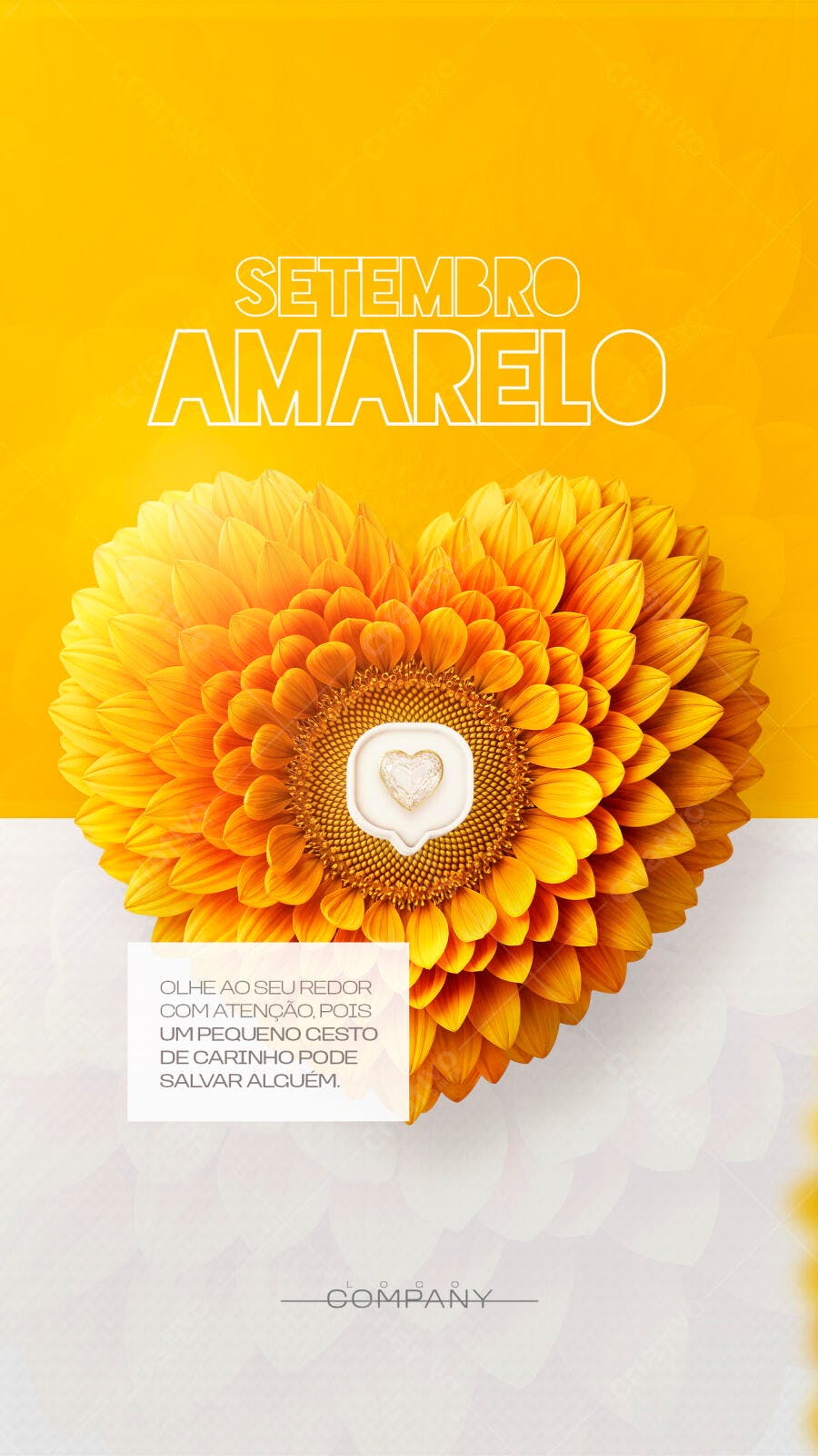 Story Setembro Amarelo Conscientização PSD Editável