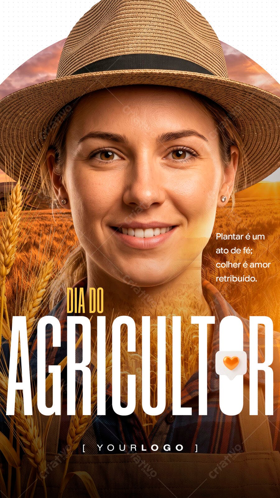 Story Dia do Agricultor Agronegócio PSD Editável