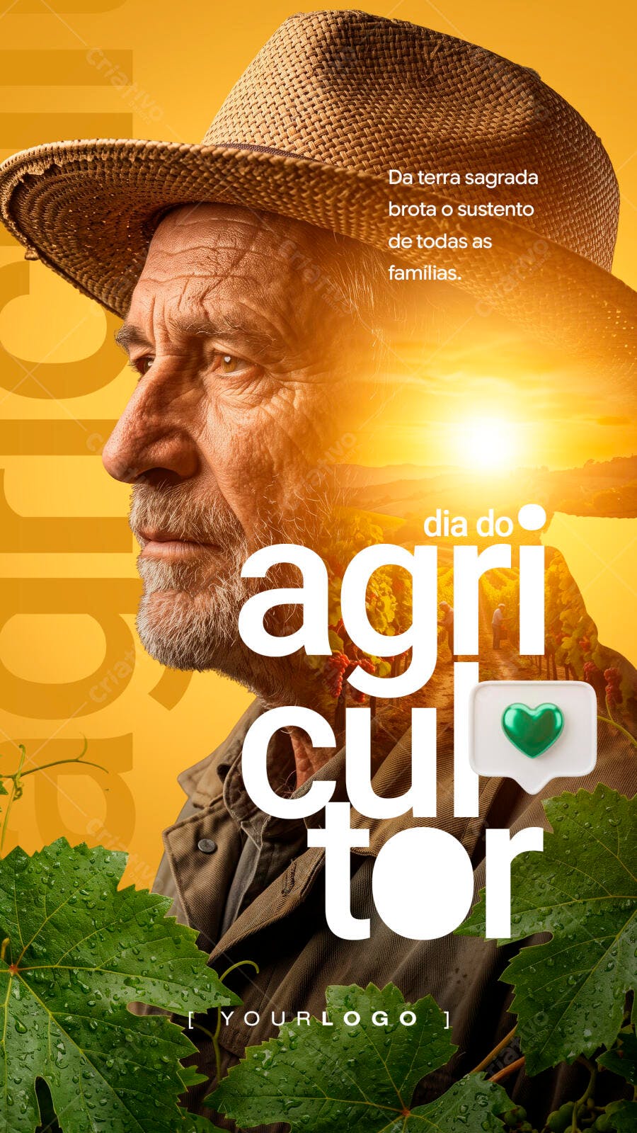 Story Instagram Dia do Agricultor PSD Editável
