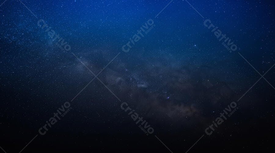 Foto Céu Noturno Estrelado Via Láctea Fundo Azul Escuro