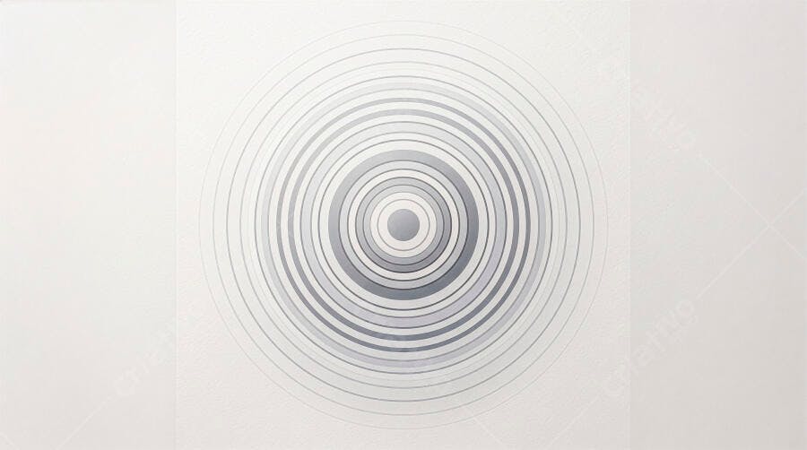 Foto Círculos Concêntricos Cinza Fundo Branco Abstrato