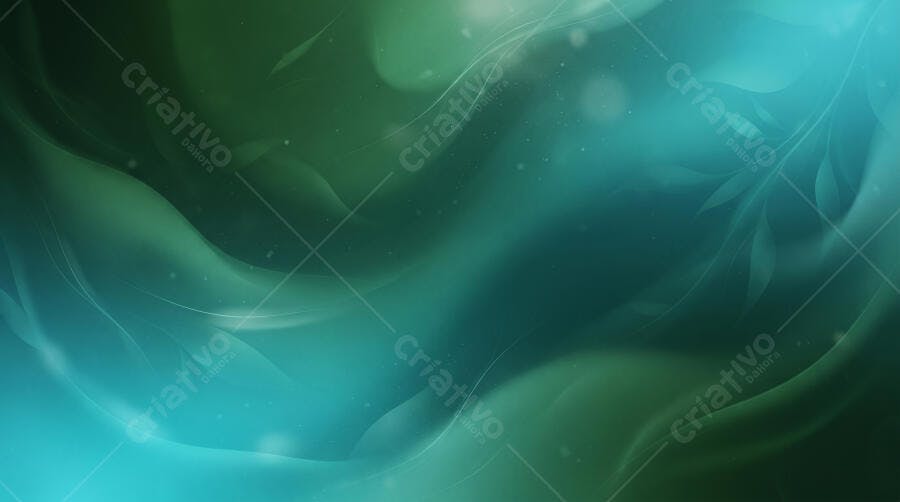 Fundo Abstrato Azul Verde Ondas Suaves Luz Bokeh