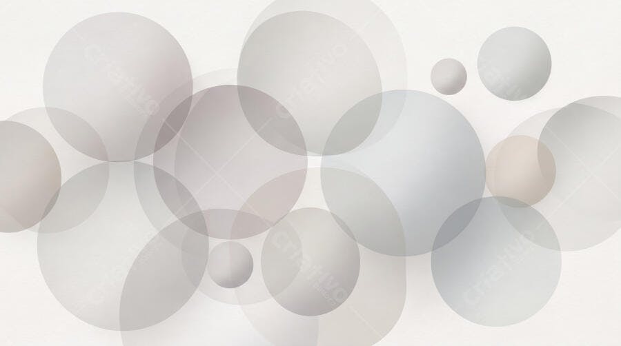 Fundo Abstrato Bolhas Círculos Translúcidos Neutros