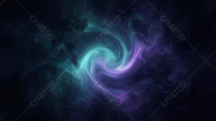 Fundo Abstrato Espiral Fumaça Neon Azul Roxo Escuro