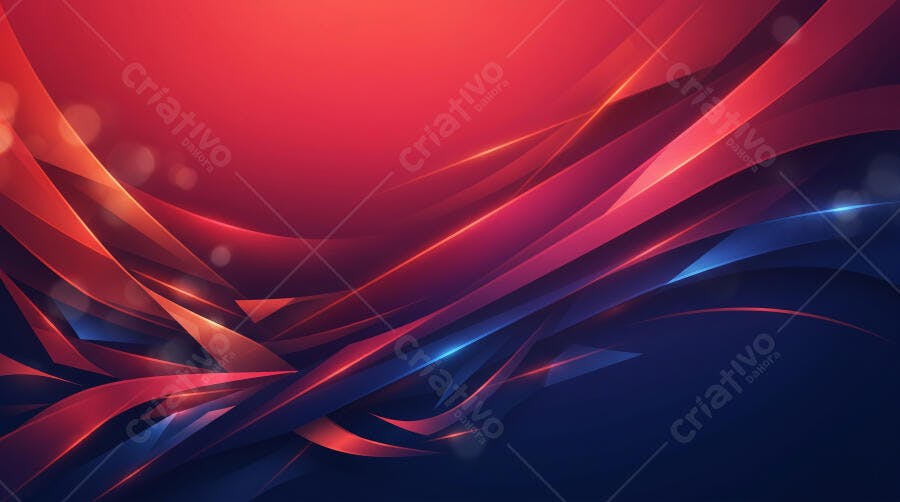 Fundo Abstrato Ondas Vermelhas Azuis Brilho Dinâmico
