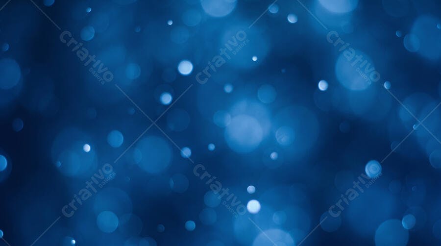 Fundo Azul Bokeh Abstrato Luzes Brilhantes Foco Desfocado