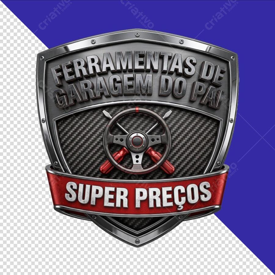 Logo Dia dos Pais Ferramentas Garagem PSD Editável