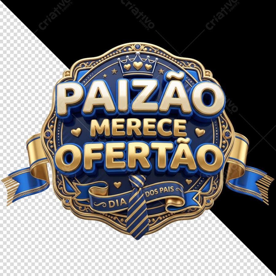Selo Dia dos Pais Oferta Especial PSD Editável