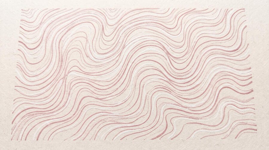 Textura Linhas Onduladas Rosadas Fundo Bege Abstrato