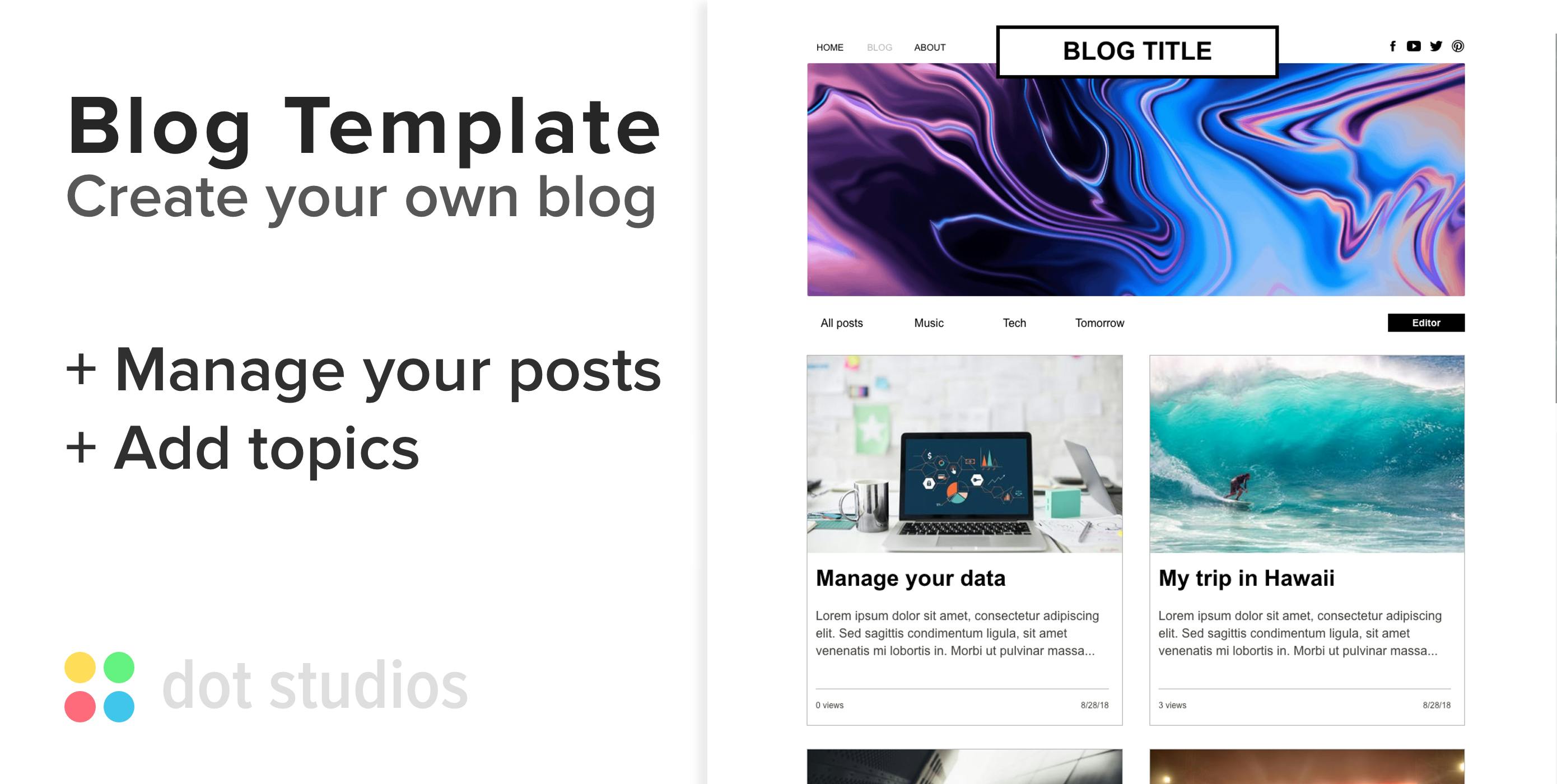 Blog Premium Template Template Bubble