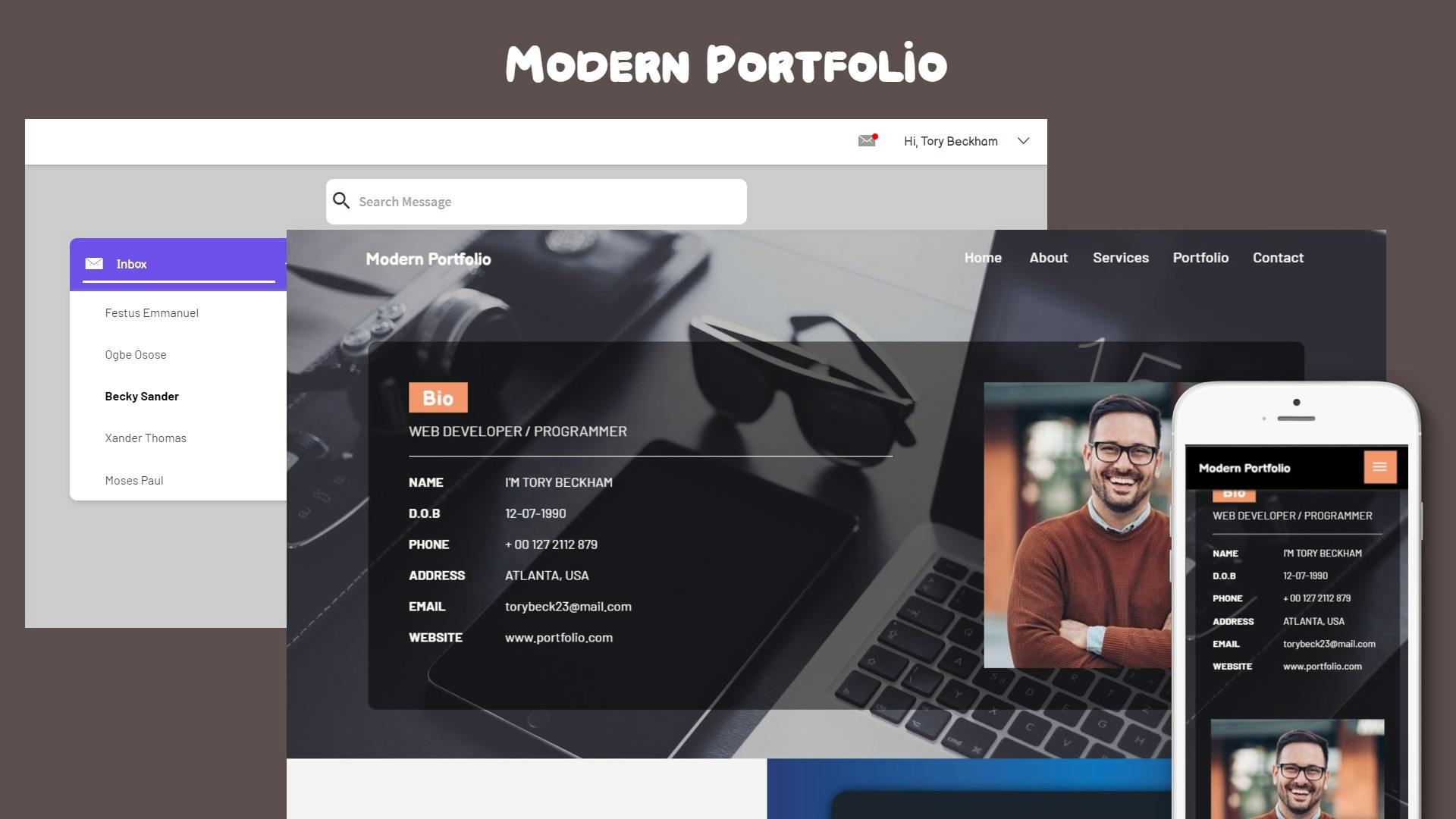 Modern Portfolio Template | Bubble