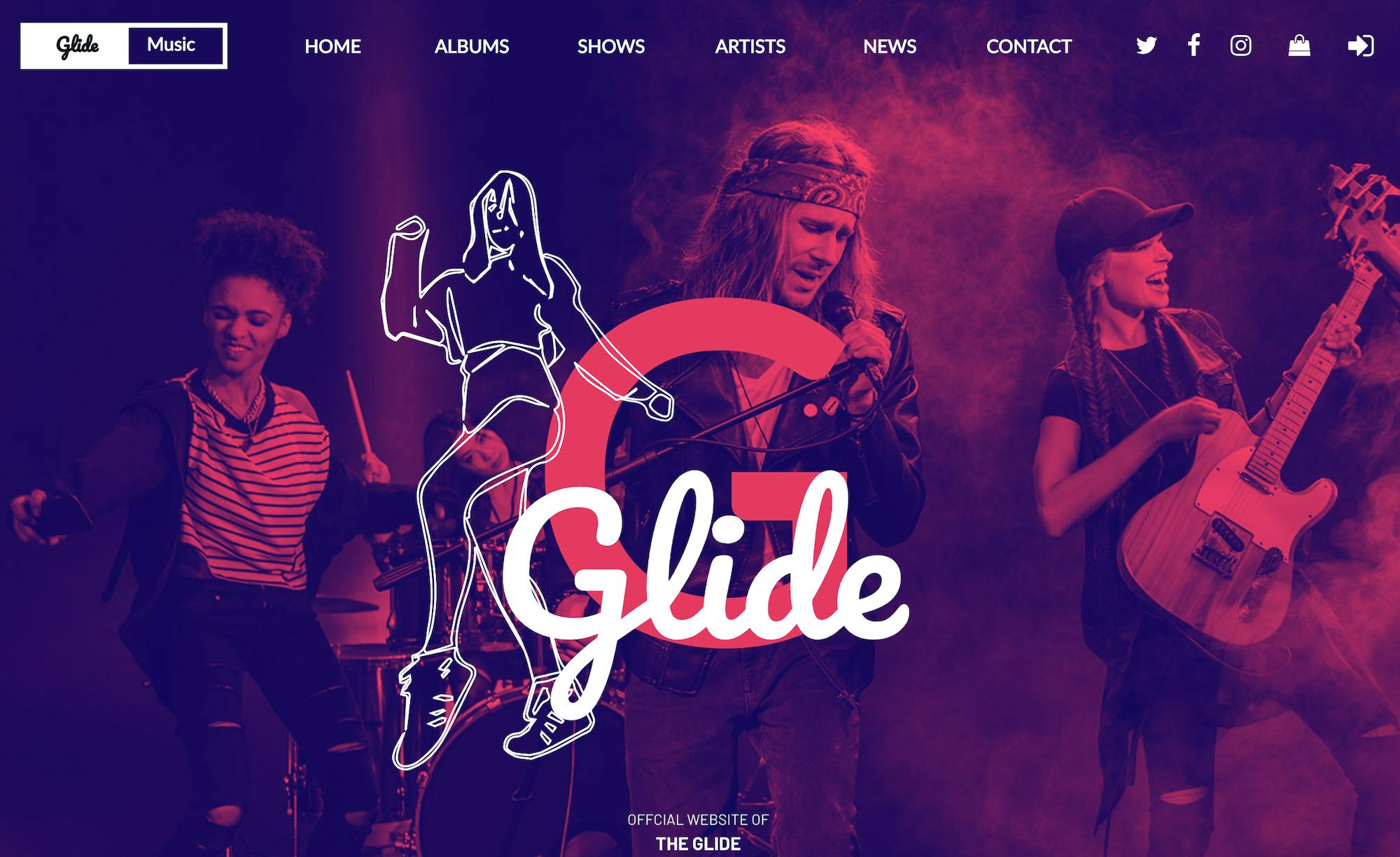 Glide Music Template Template Bubble