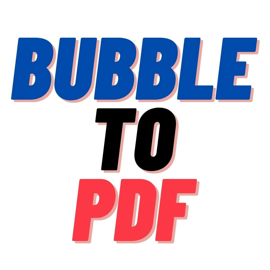 Bubble Element To PDF Plugin | Bubble