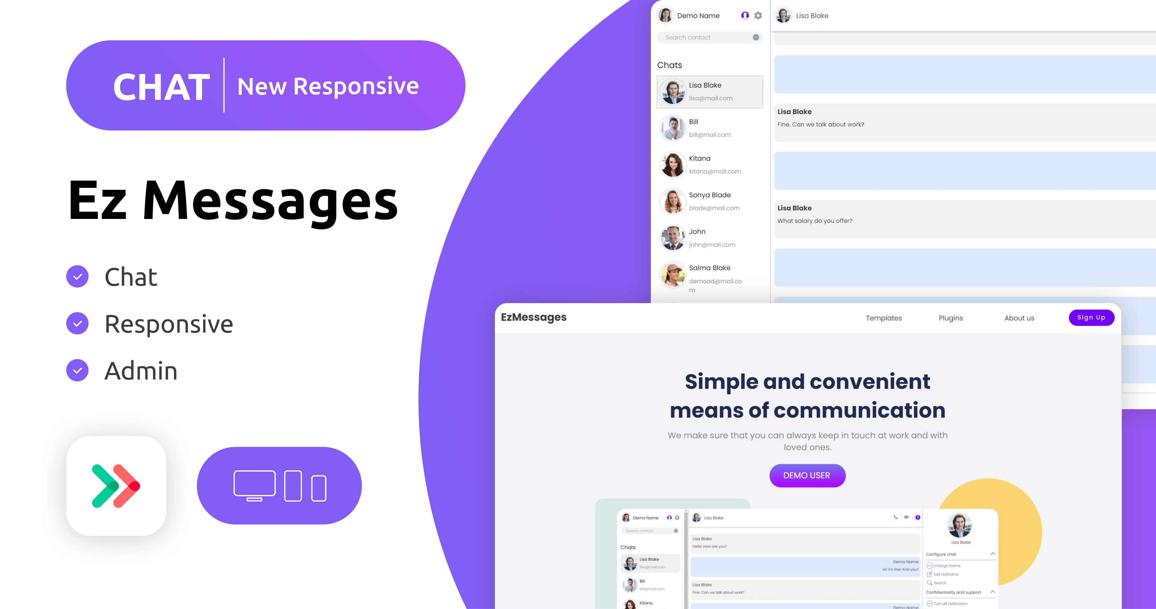 Ez Messages - Chat Template | Bubble