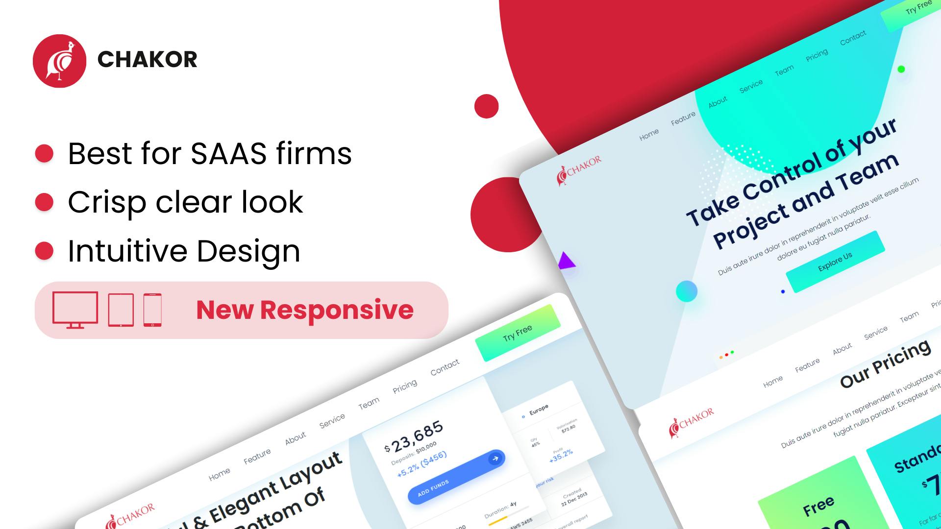 SAAS Landing Page Template Bubble