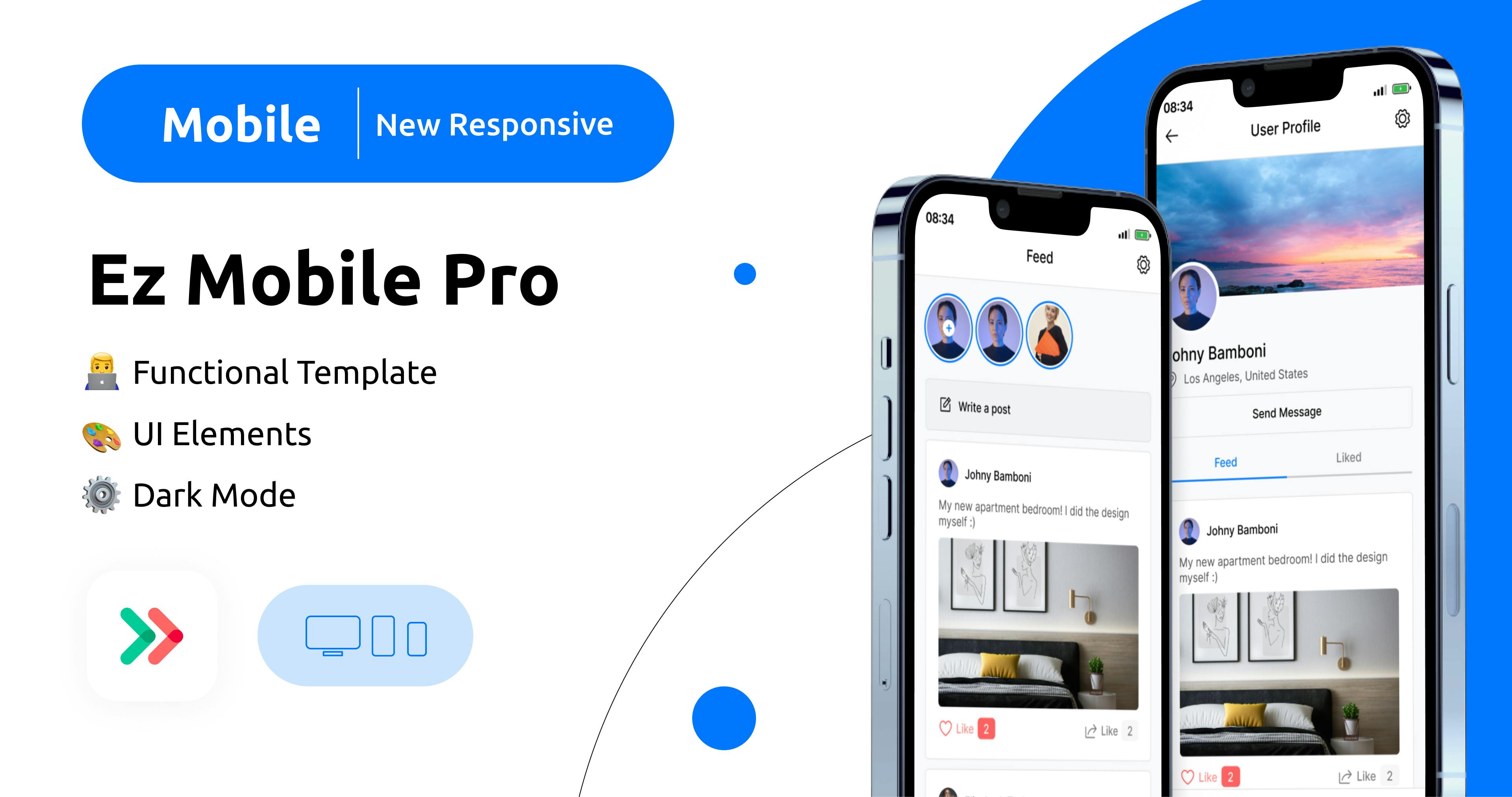 Ez Mobile App Pro Template Bubble