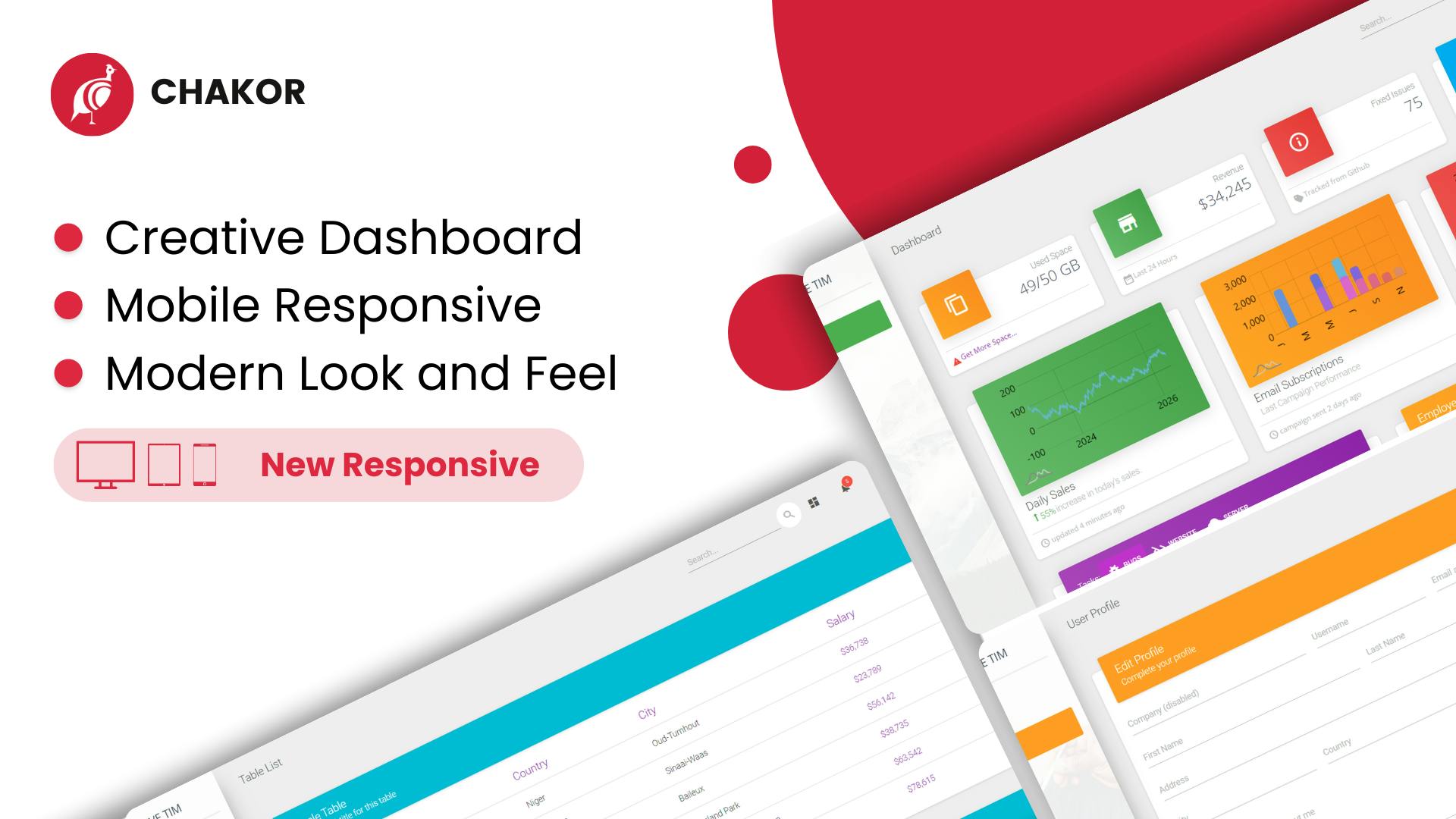 Creative Dashboard Template Bubble