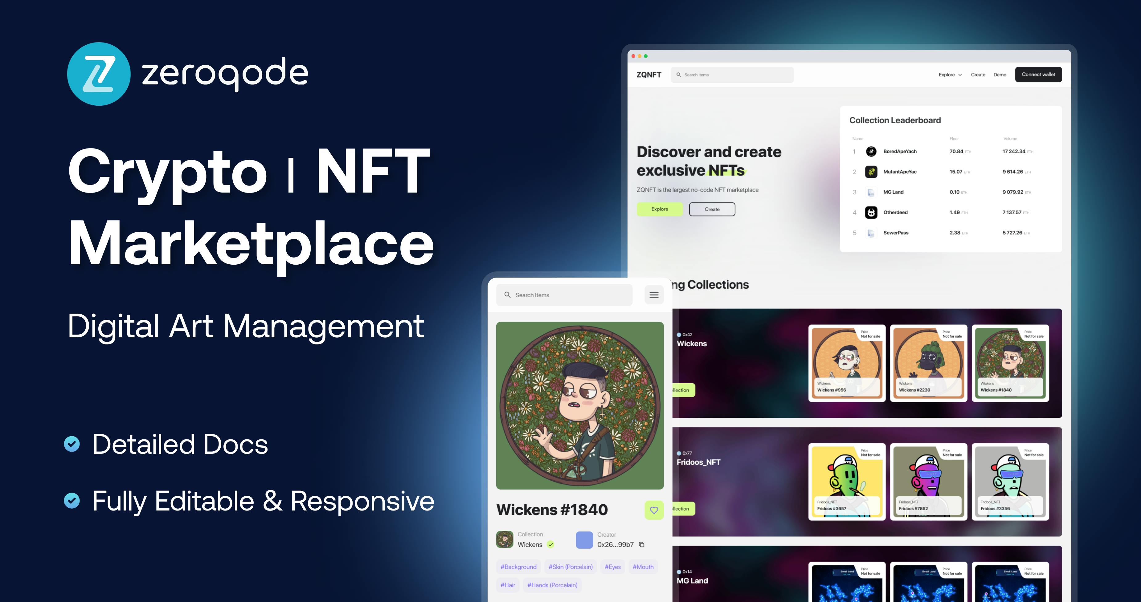 Crypto NFT Marketplace Template Bubble