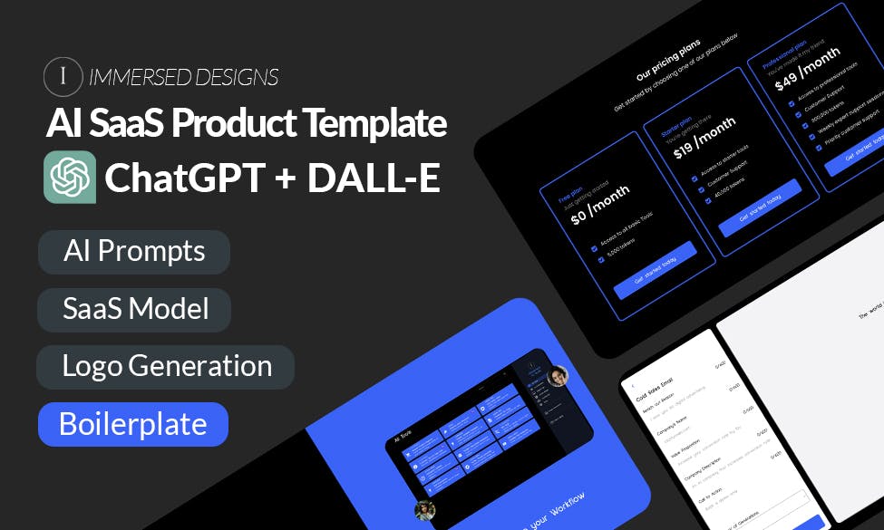 ChatGPT AI SaaS Template Template Bubble